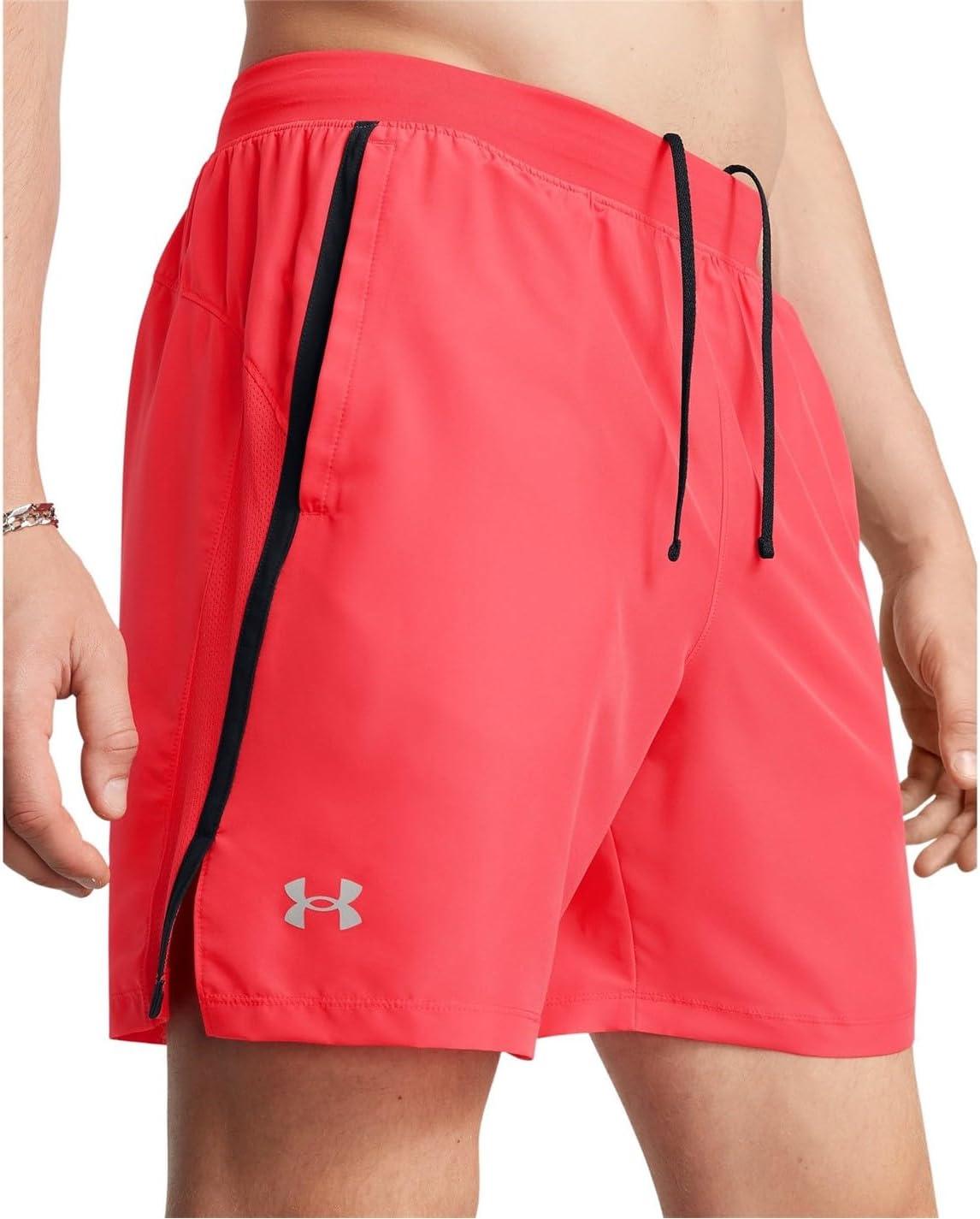 image:imageUnder Armour Mens Launch Stretch Woven 2in1 Shorts713 Racer Red Black Reflective