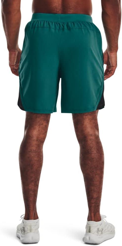 image:imageUnder Armour Mens Launch Stretch Woven 2in1 Shorts722 Coastal Teal Black Reflective