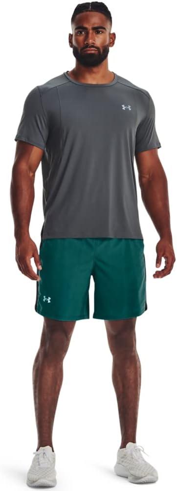 image:imageUnder Armour Mens Launch Stretch Woven 2in1 Shorts722 Coastal Teal Black Reflective