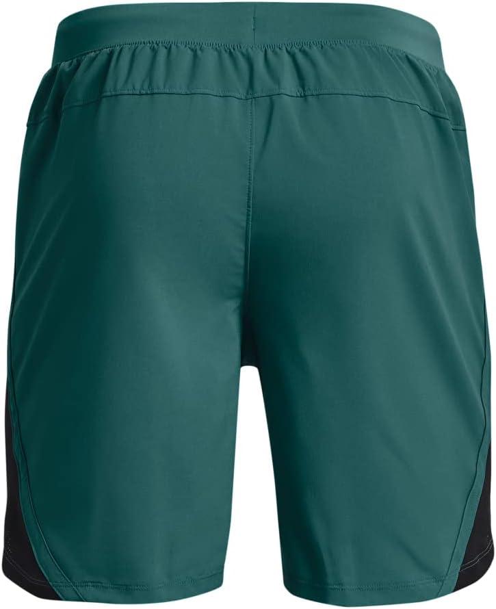 image:imageUnder Armour Mens Launch Stretch Woven 2in1 Shorts722 Coastal Teal Black Reflective