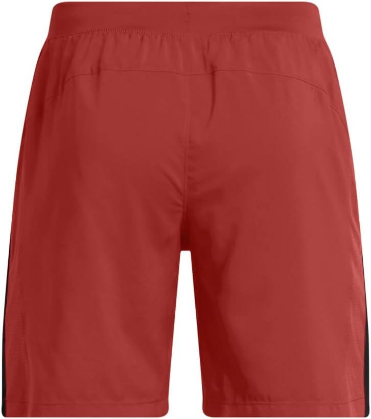 image:imageUnder Armour Mens Launch Stretch Woven 2in1 Shorts840 Earthen Orange Black Reflective