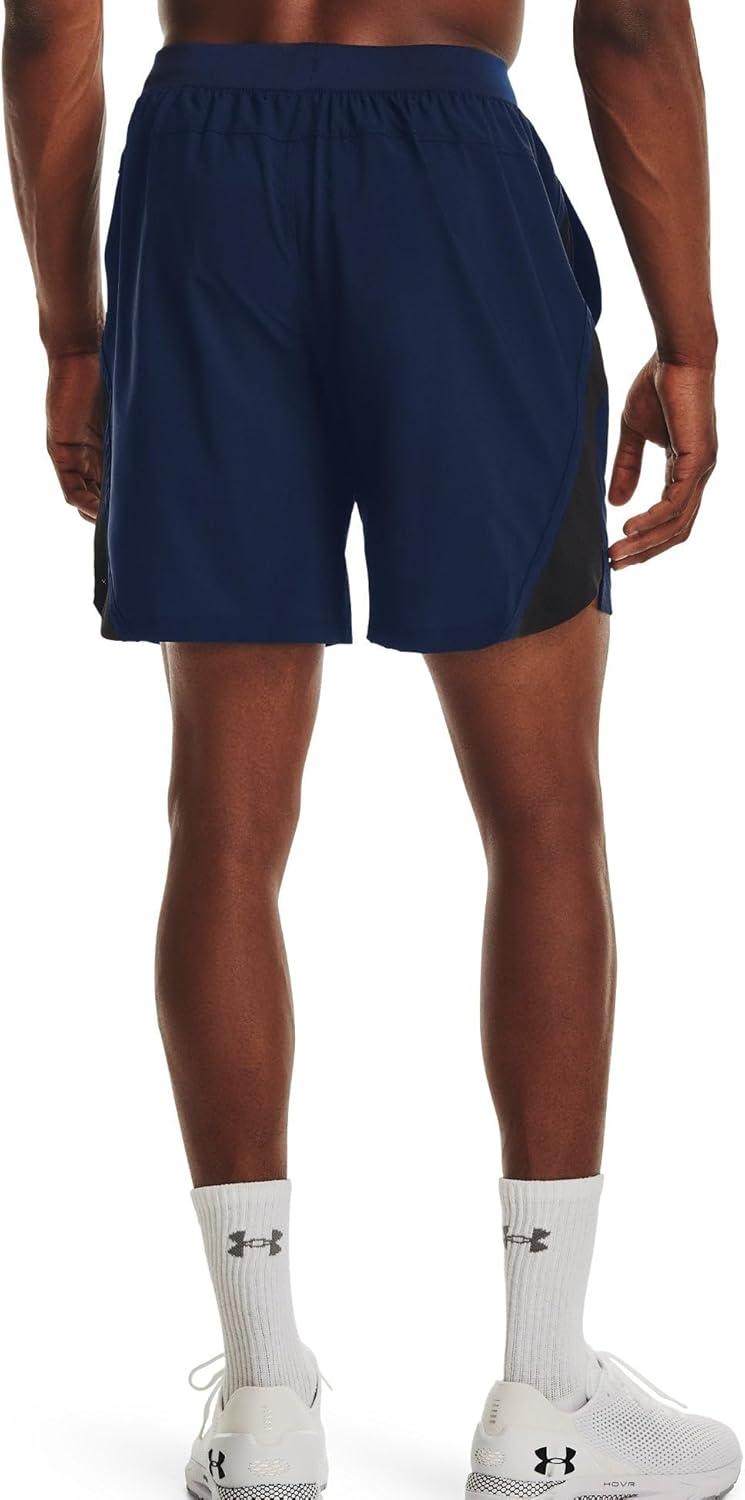 image:imageUnder Armour Mens Launch Stretch Woven 2in1 ShortsAcademy Blue 409Reflective