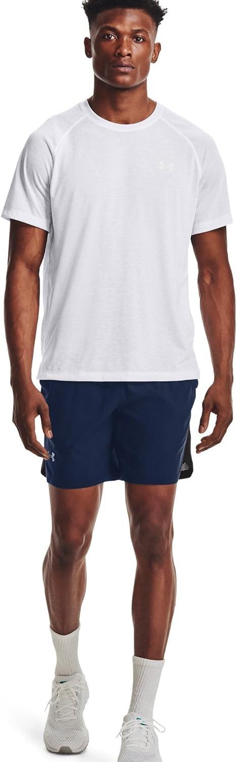 image:imageUnder Armour Mens Launch Stretch Woven 2in1 ShortsAcademy Blue 409Reflective