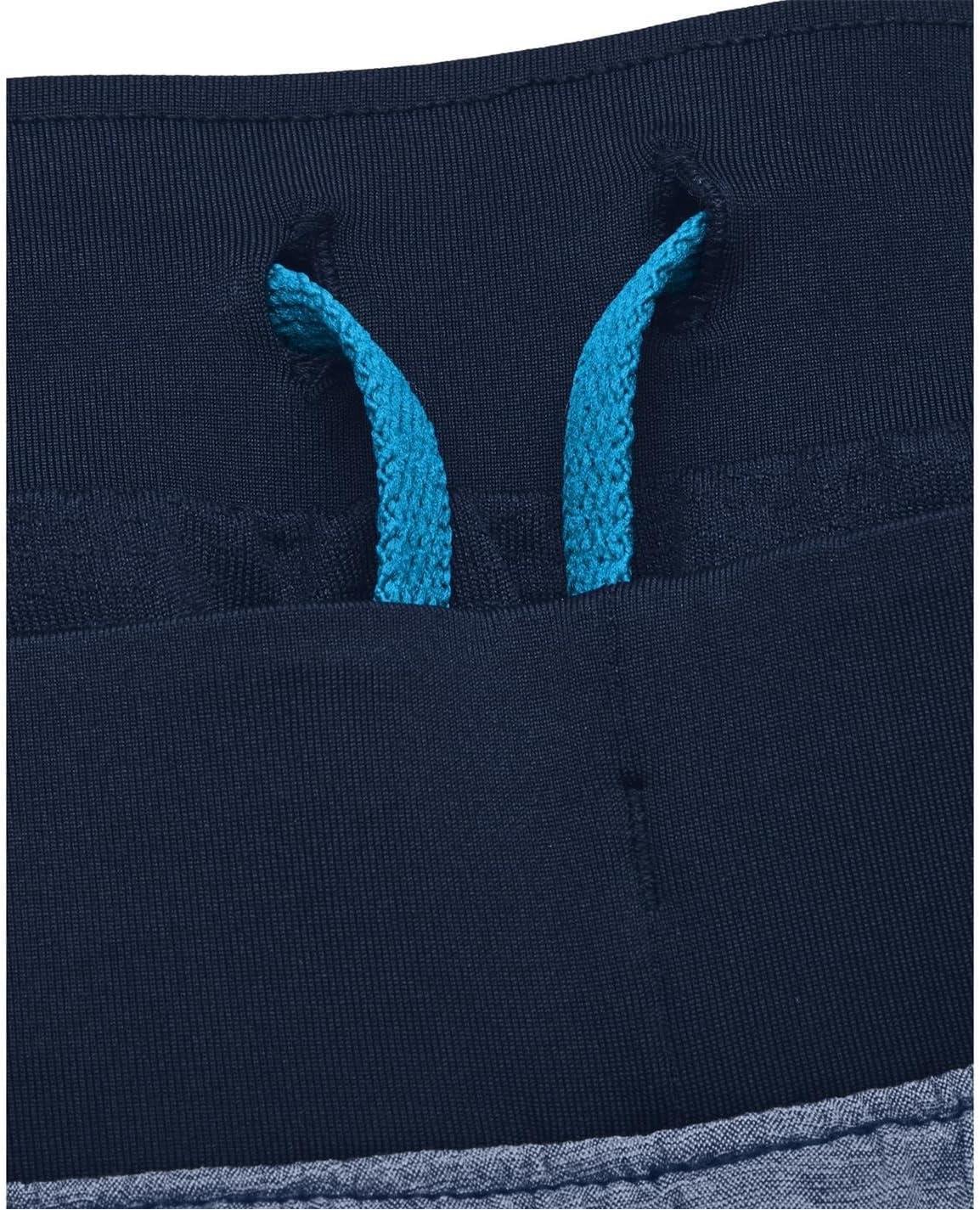 image:imageUnder Armour Mens Launch Stretch Woven 2in1 ShortsAcademy Blue Full Heather 408Reflective