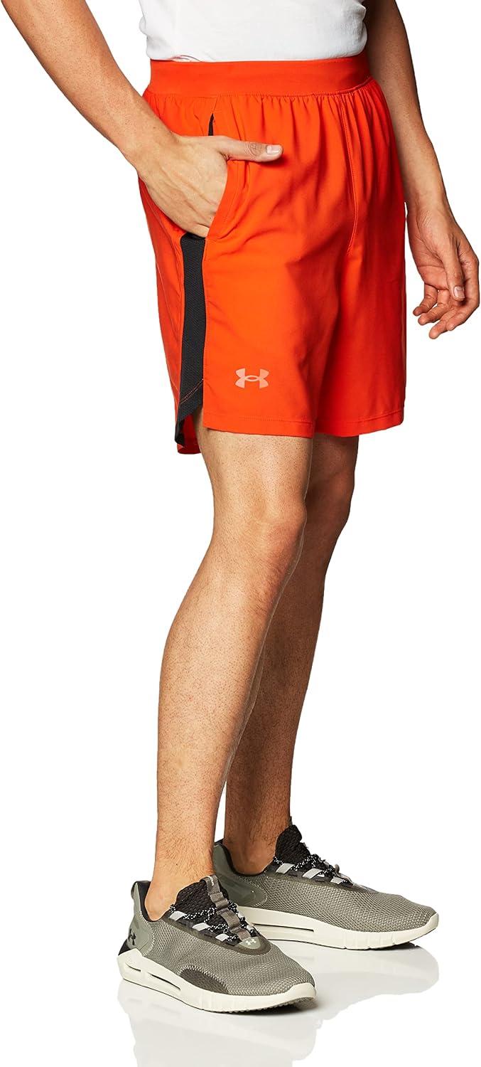 image:imageUnder Armour Mens Launch Stretch Woven 2in1 ShortsDark Orange 860Reflective