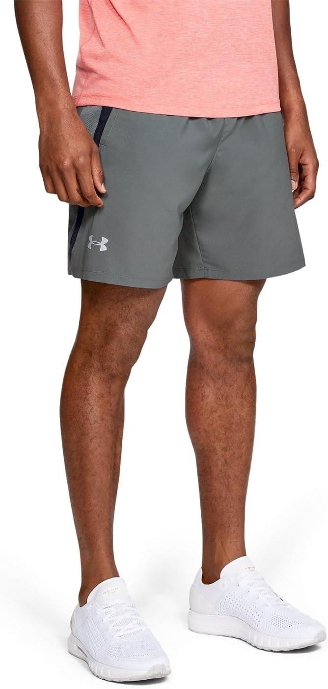 image:imageUnder Armour Mens Launch Stretch Woven 2in1 ShortsGray Black