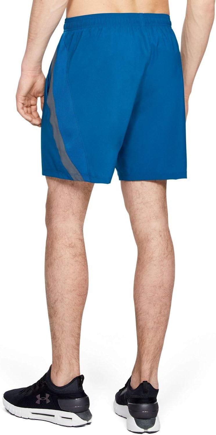 image:imageUnder Armour Mens Launch Stretch Woven 2in1 ShortsGreen Pitch Gray