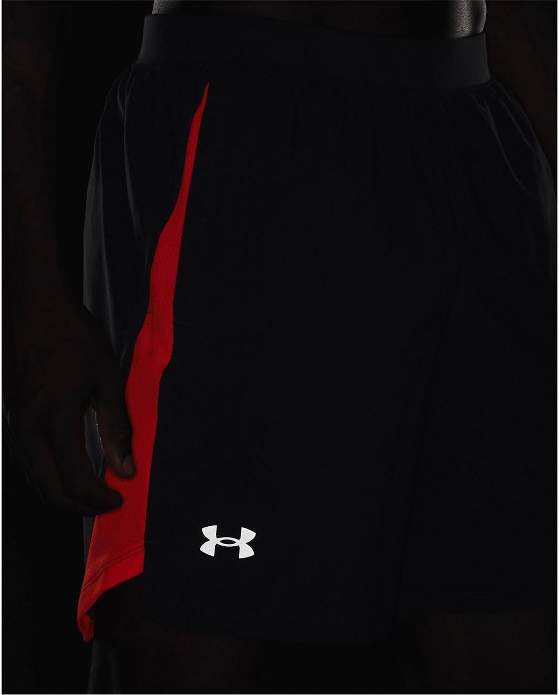 image:imageUnder Armour Mens Launch Stretch Woven 2in1 ShortsJet Gray 010Reflective