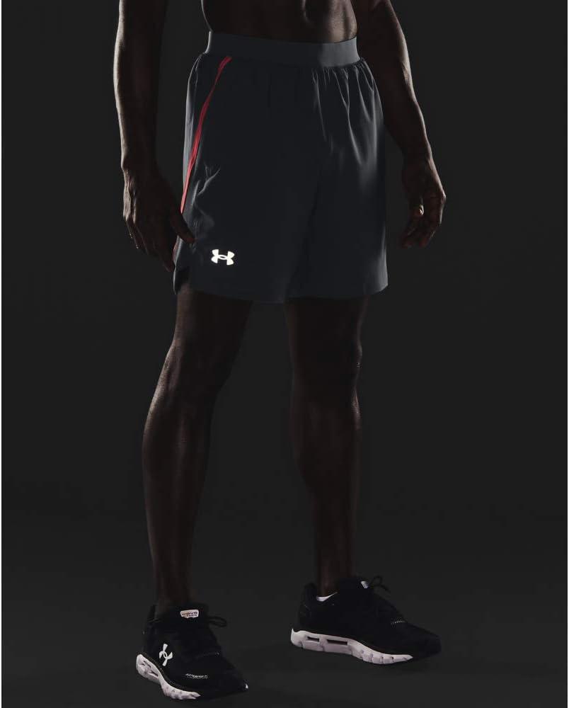 image:imageUnder Armour Mens Launch Stretch Woven 2in1 ShortsPitch Gray 012Reflective