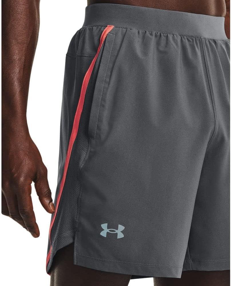 image:imageUnder Armour Mens Launch Stretch Woven 2in1 ShortsPitch Gray 012Reflective