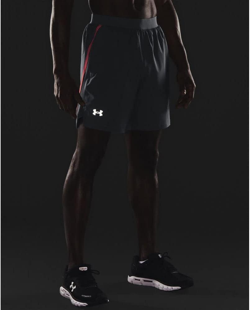 image:imageUnder Armour Mens Launch Stretch Woven 2in1 ShortsPitch Gray 012Reflective