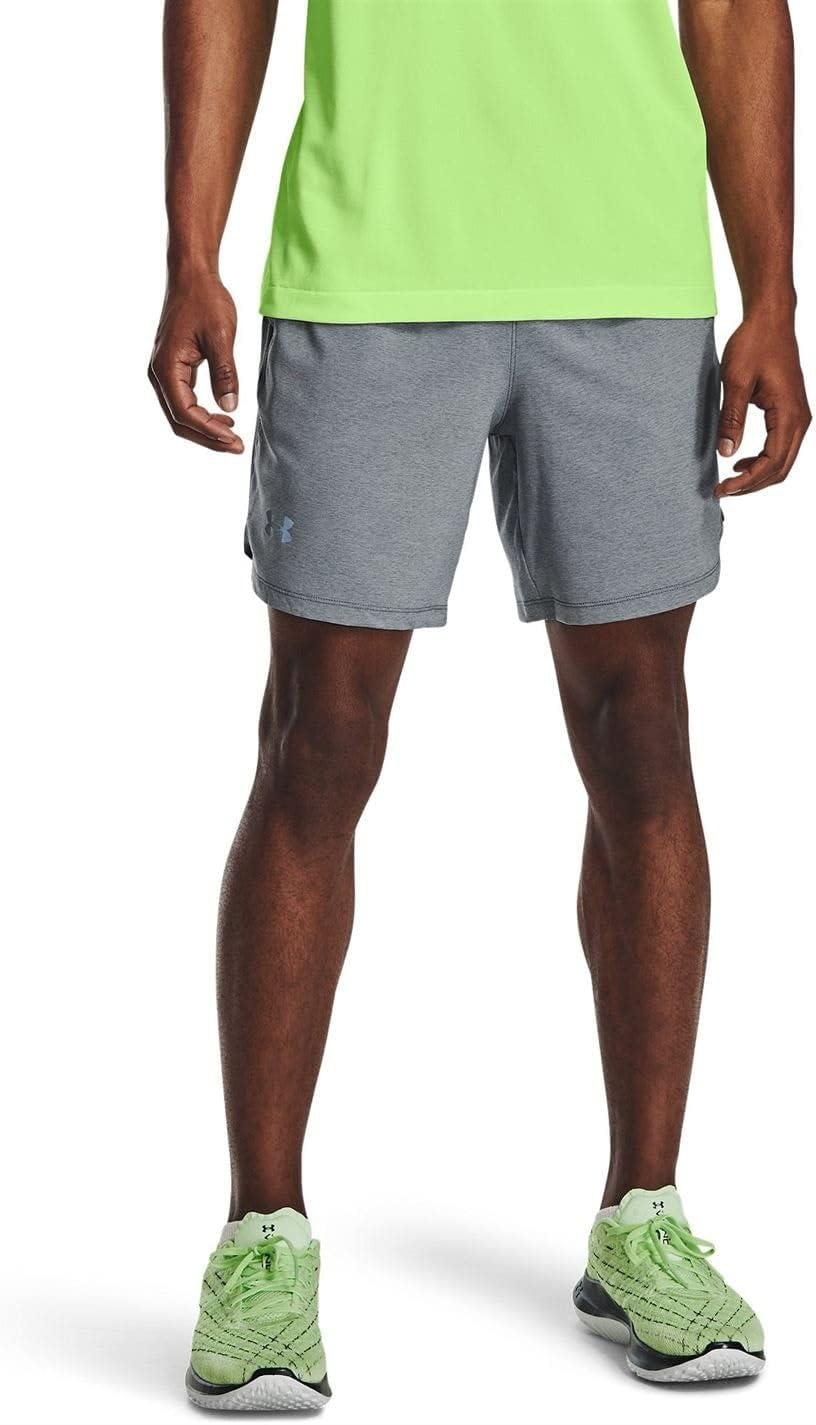 image:imageUnder Armour Mens Launch Stretch Woven 2in1 ShortsPitch Gray Full Heather 013Reflective
