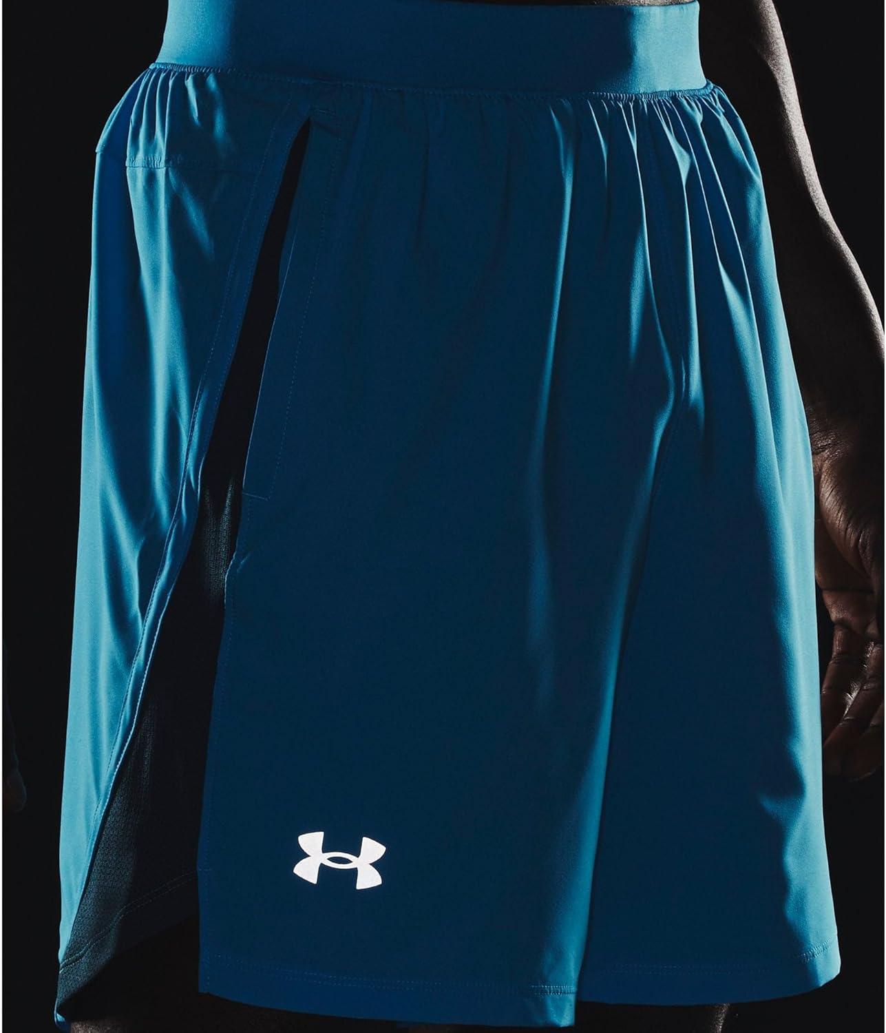 image:imageUnder Armour Mens Launch Stretch Woven 2in1 ShortsRadar Blue 422Reflective