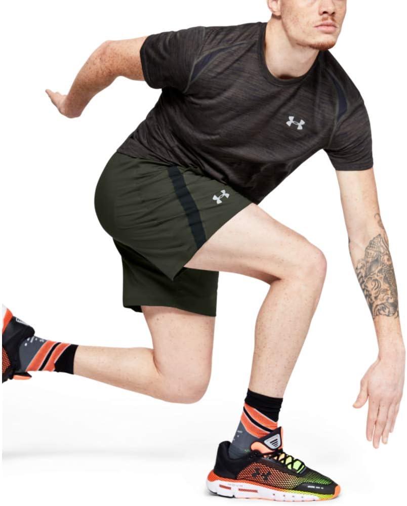 image:imageUnder Armour Mens Launch Stretch Woven 2in1 ShortsTeal Vibe Pitch Gray