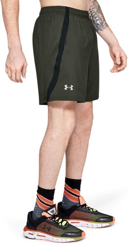 image:imageUnder Armour Mens Launch Stretch Woven 2in1 ShortsTeal Vibe Pitch Gray