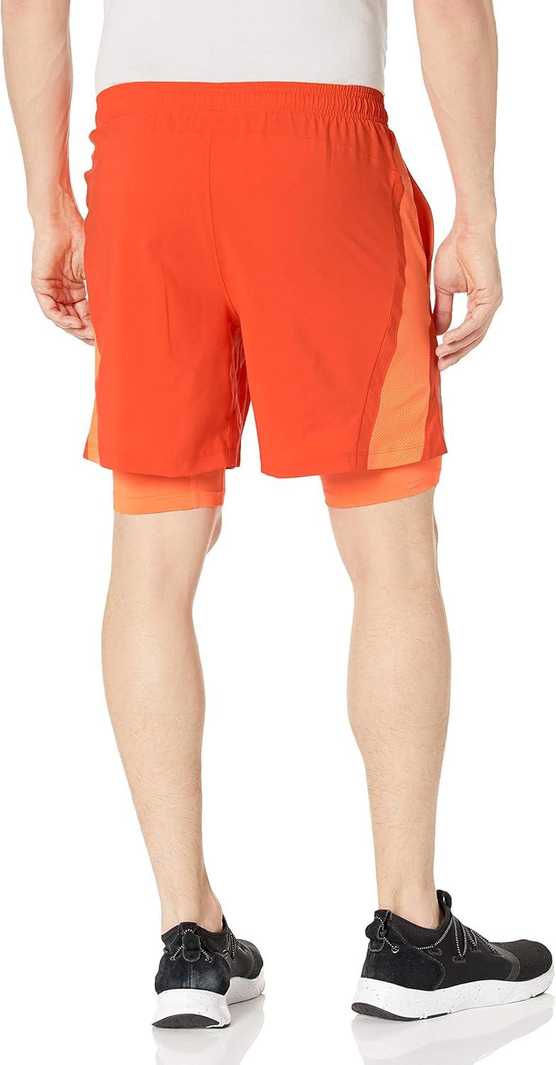 image:imageUnder Armour Mens Launch Stretch Woven 2in1 ShortsUltra Orange 856Reflective