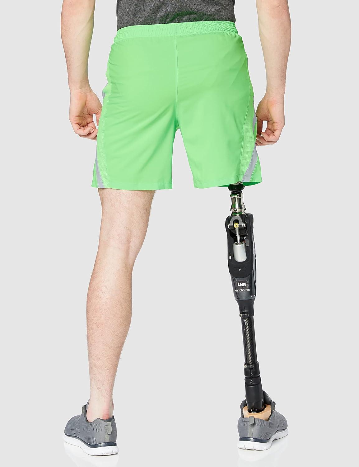 image:imageUnder Armour Mens Launch Stretch Woven 2in1 ShortsZap Green Mod Gray