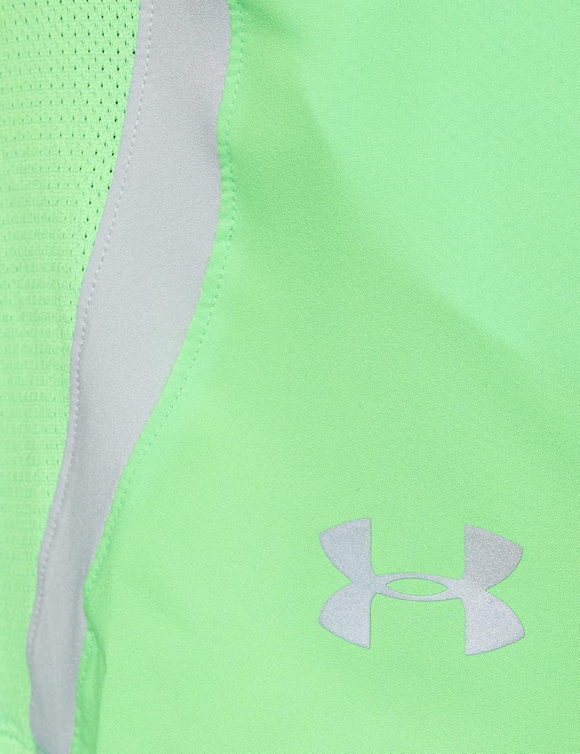 image:imageUnder Armour Mens Launch Stretch Woven 2in1 ShortsZap Green Mod Gray
