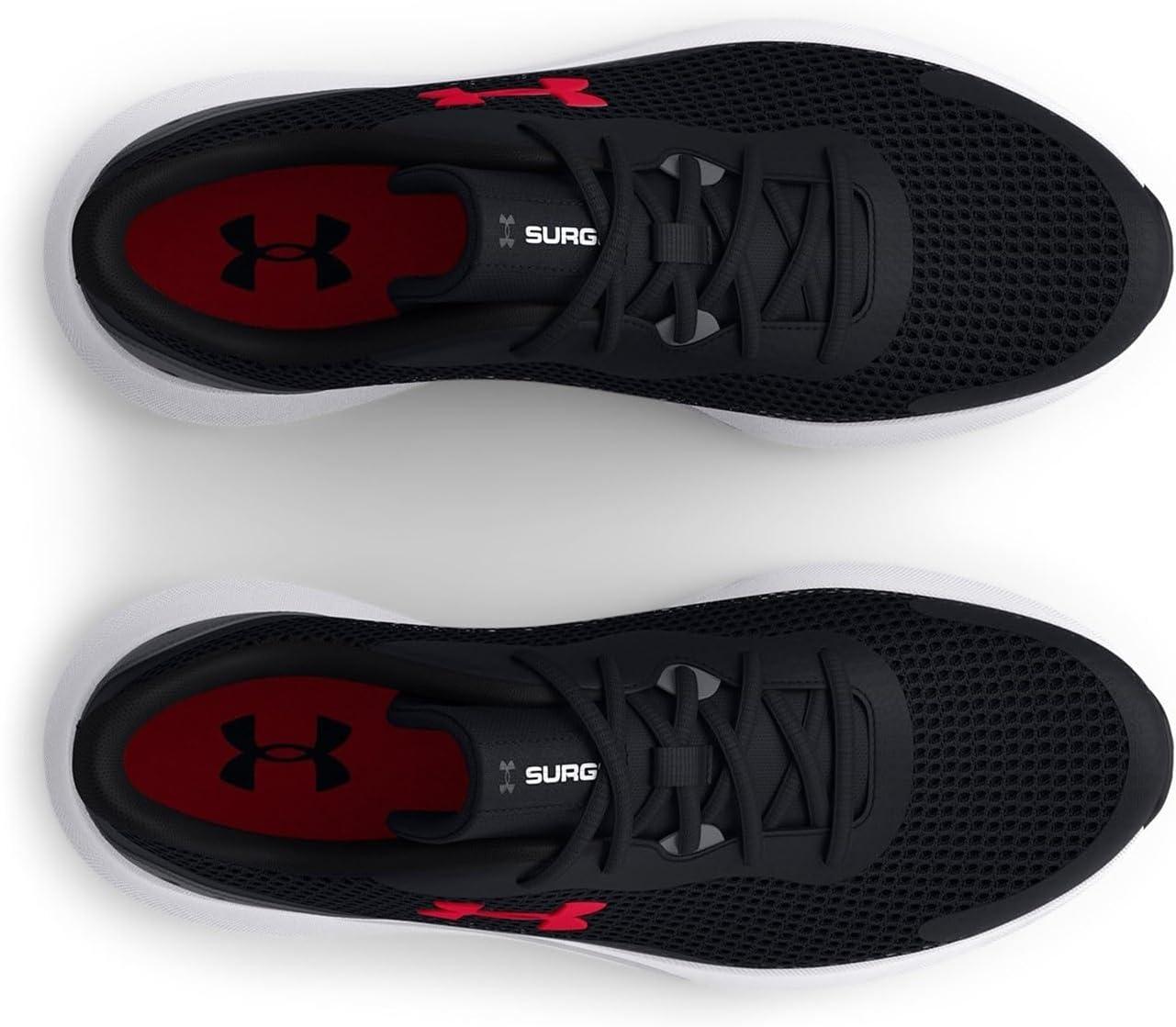 image:imageUnder Armour Mens Surge 3Running Shoe006 BlackPitch GrayRadio Red