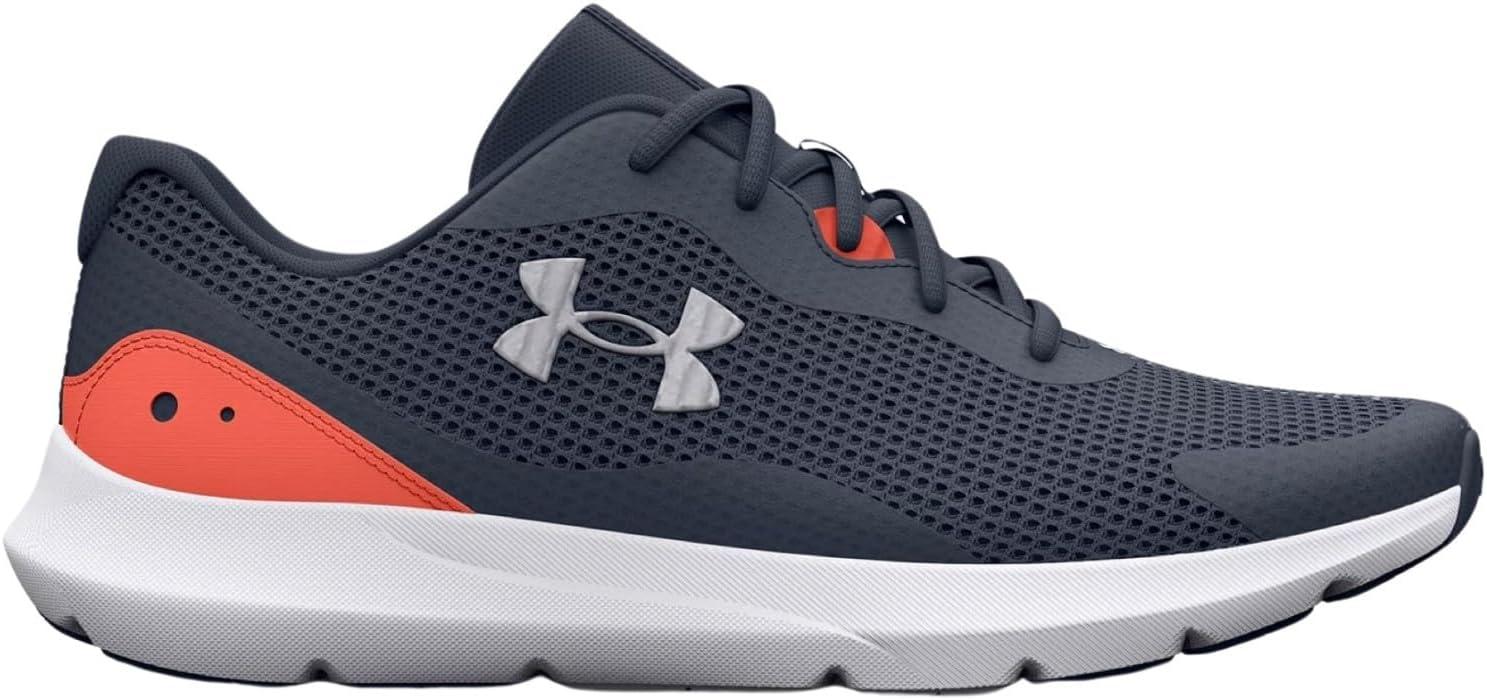 image:imageUnder Armour Mens Surge 3Running Shoe404 Downpour GrayAfter BurnWhite
