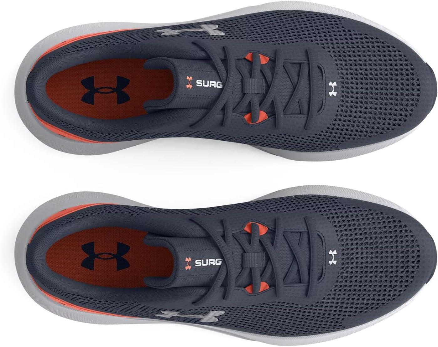 image:imageUnder Armour Mens Surge 3Running Shoe404 Downpour GrayAfter BurnWhite