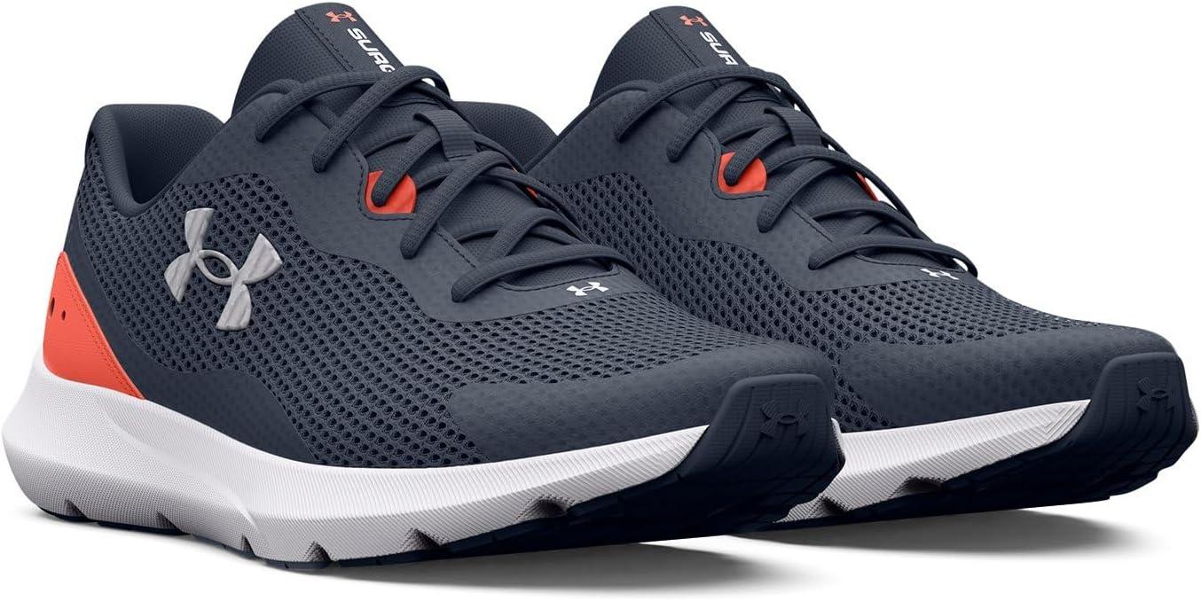 image:imageUnder Armour Mens Surge 3Running Shoe404 Downpour GrayAfter BurnWhite