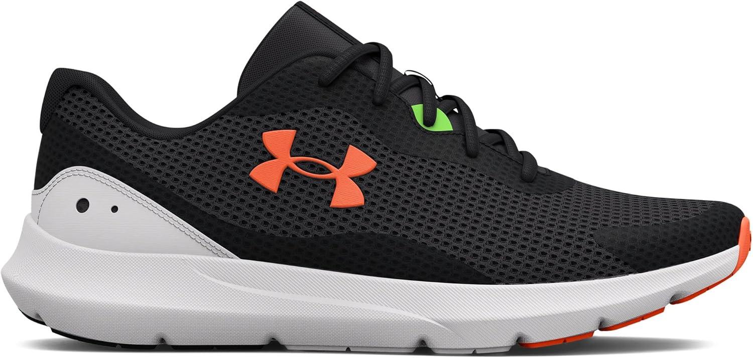 image:imageUnder Armour Mens Surge 3Running ShoeJet Gray 103Blaze Orange