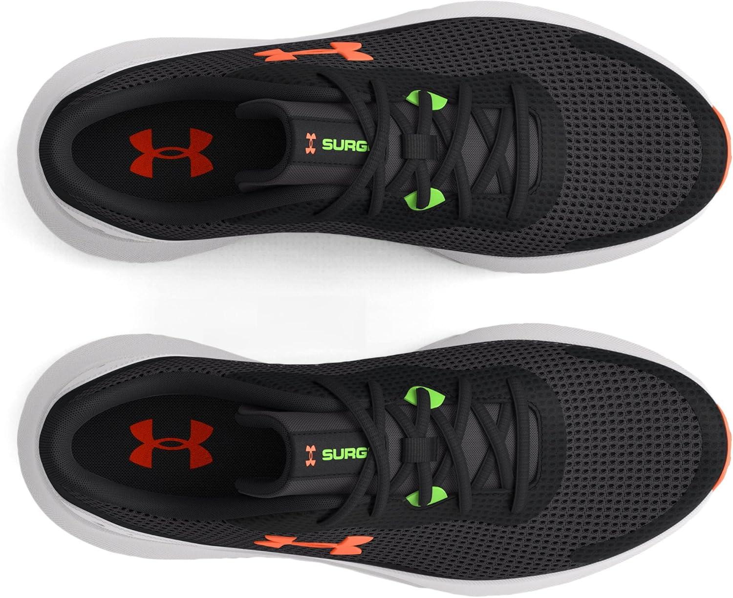 image:imageUnder Armour Mens Surge 3Running ShoeJet Gray 103Blaze Orange