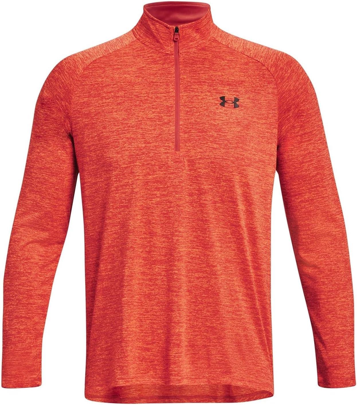 image:imageUnder Armour Mens Tech 20 Zip877 After Burn Orange Blast Black
