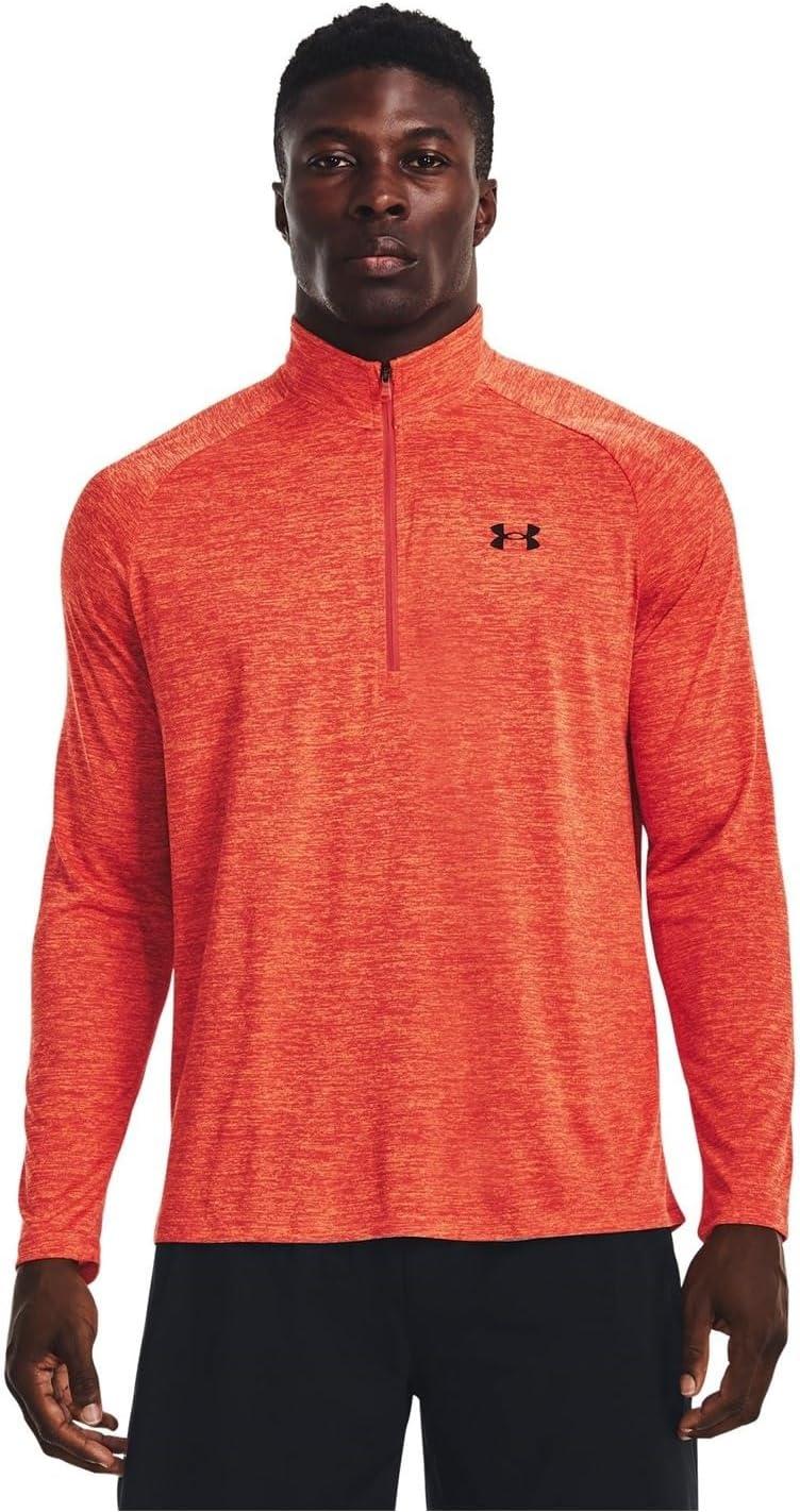 image:imageUnder Armour Mens Tech 20 Zip877 After Burn Orange Blast Black