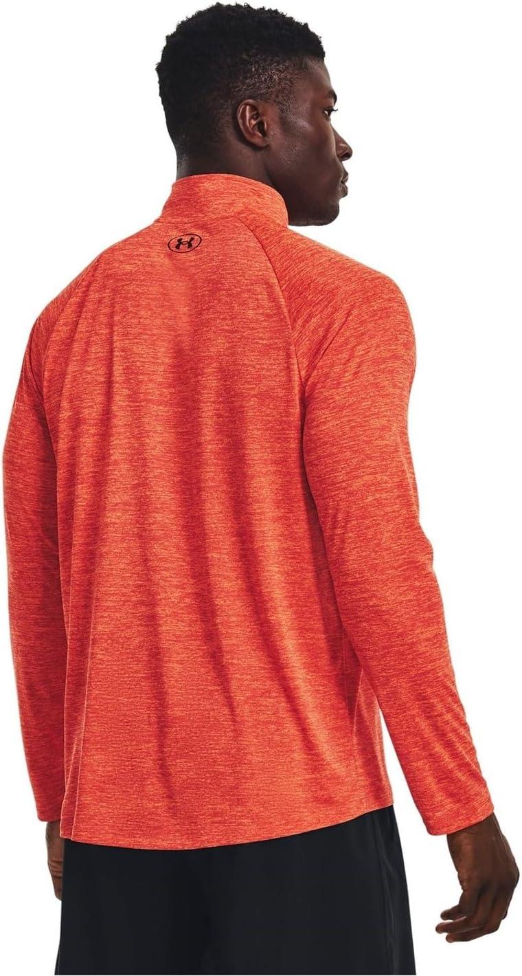image:imageUnder Armour Mens Tech 20 Zip877 After Burn Orange Blast Black