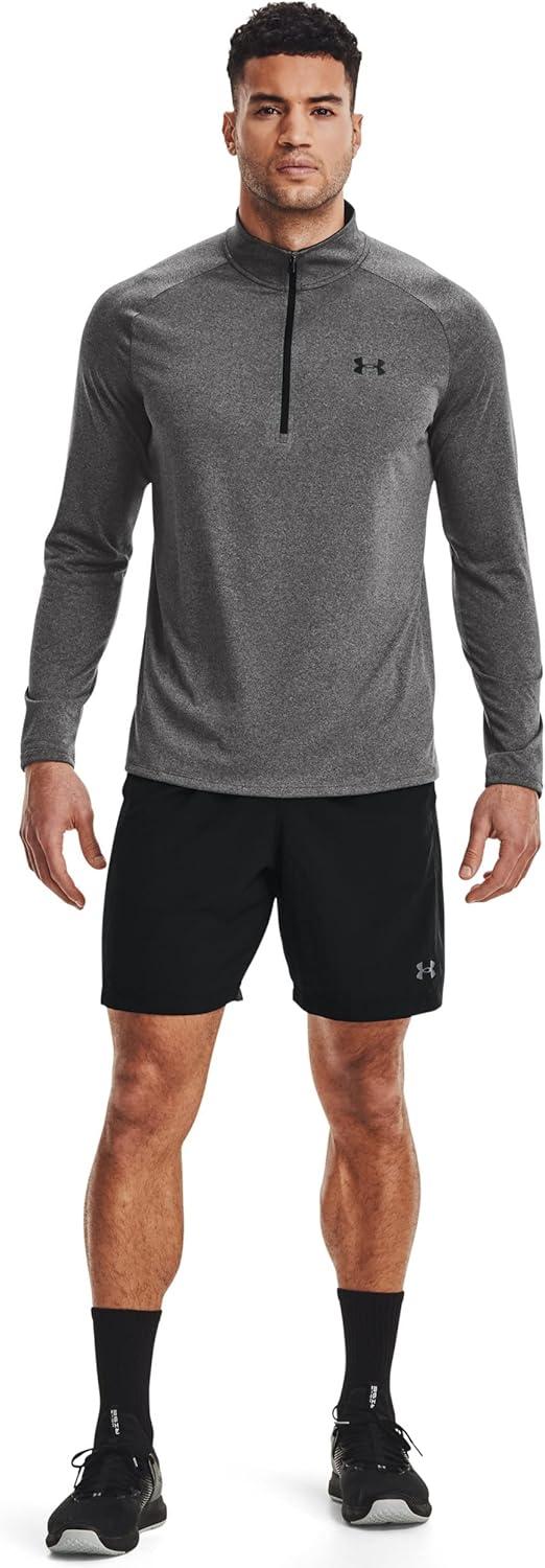 image:imageUnder Armour Mens Tech 20 ZipPitch Gray carbon HeatherBlack