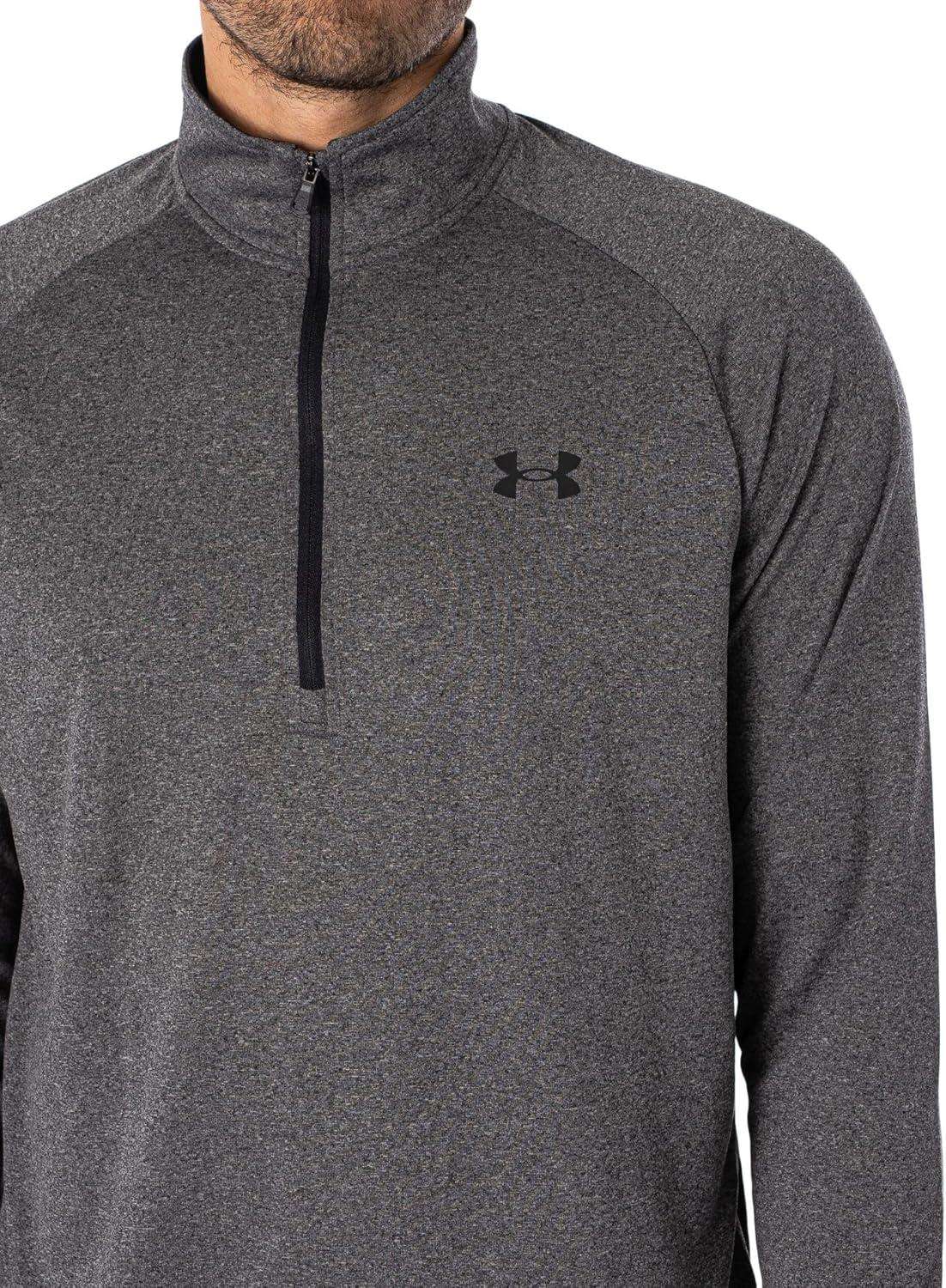 image:imageUnder Armour Mens Tech 20 ZipPitch Gray carbon HeatherBlack