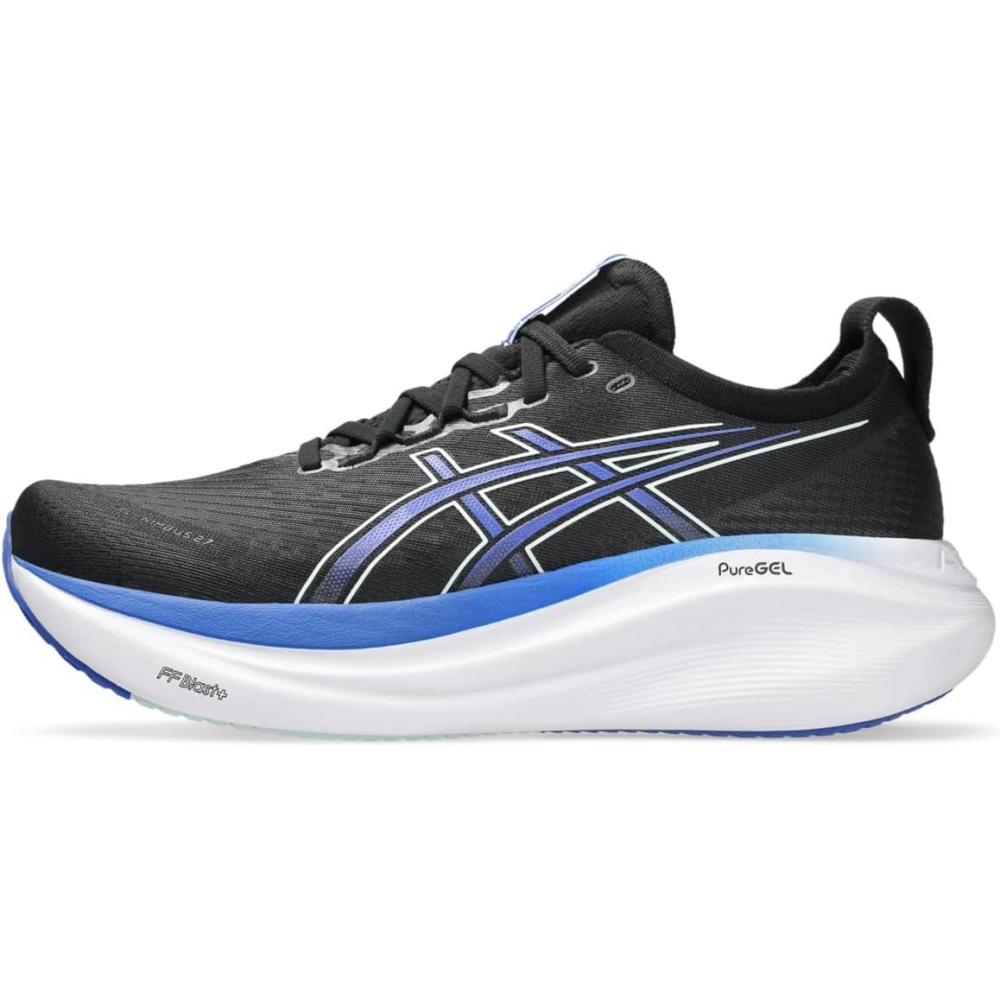 image:imageASICS Mens GelNimbus 27 Running ShoesBlackDark Cobalt