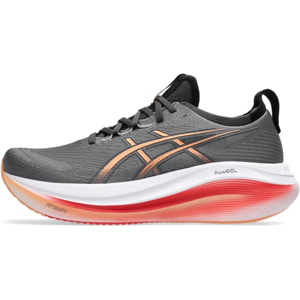 image:imageASICS Mens GelNimbus 27 Running ShoesCarbonMojave