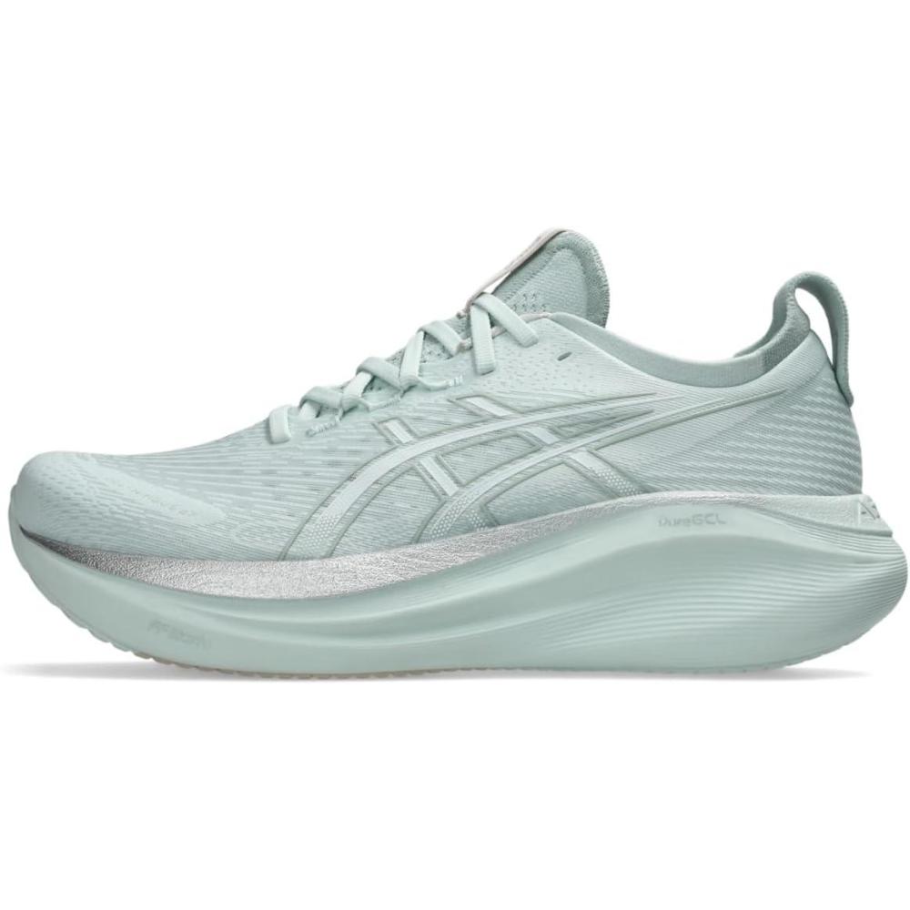 image:imageASICS Mens GelNimbus 27 Running ShoesPure AquaWhite