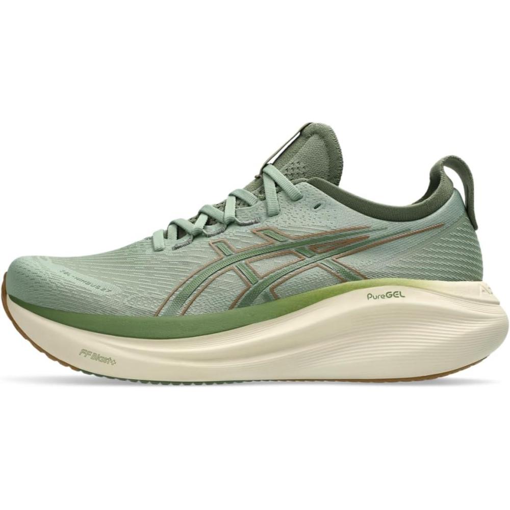 image:imageASICS Mens GelNimbus 27 Running ShoesSwamp GreenMoss