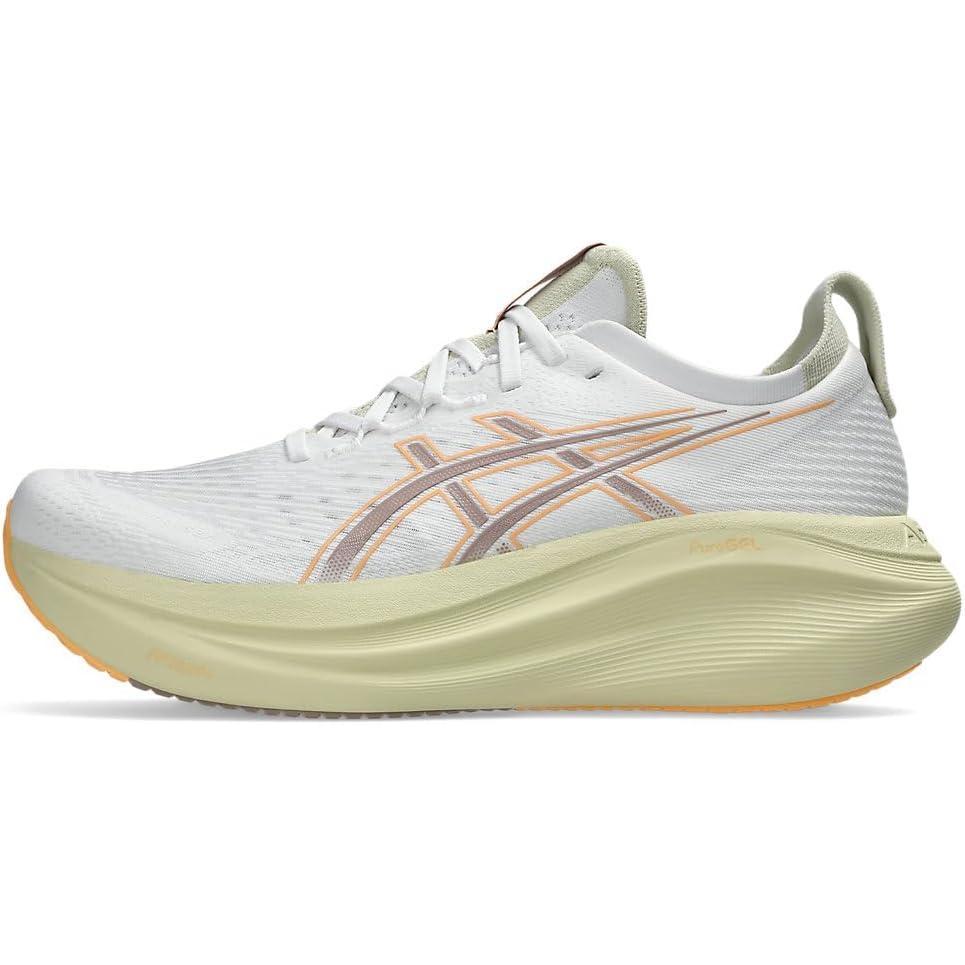 image:imageASICS Mens GelNimbus 27 Running ShoesWhite Fawn