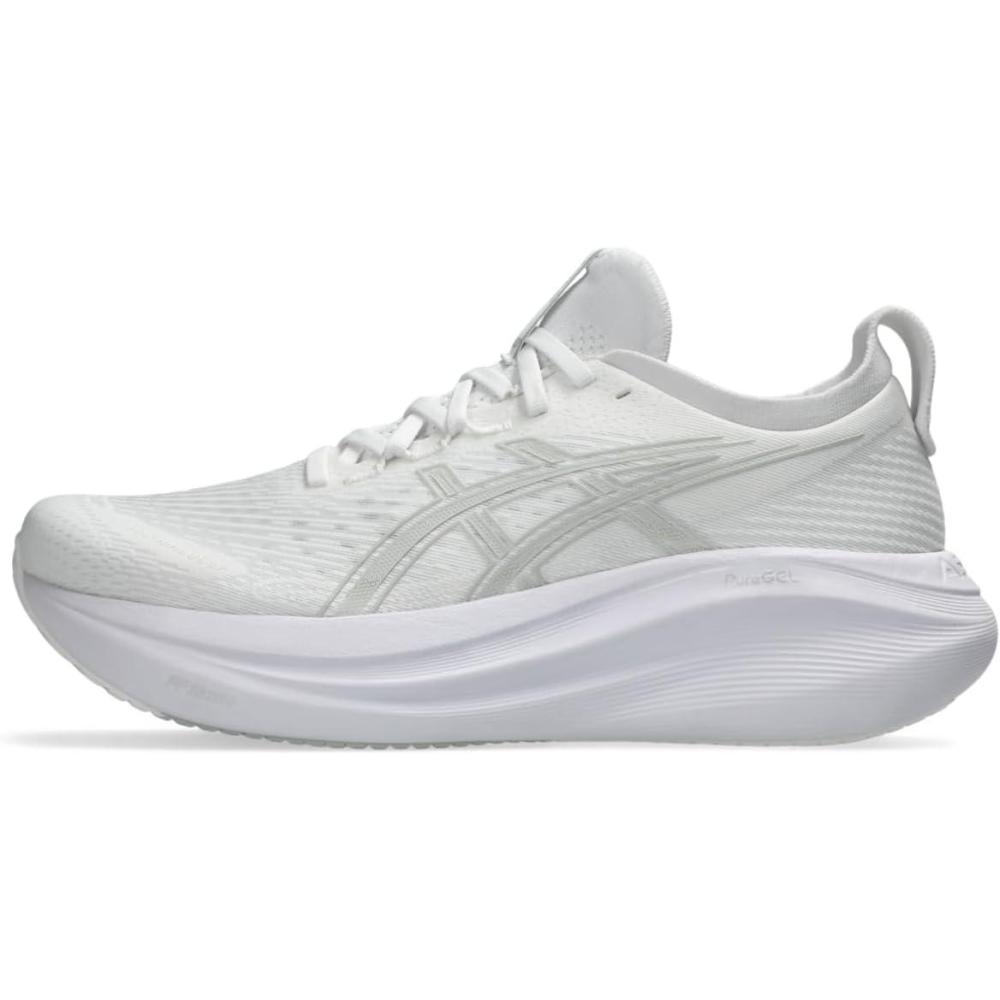 image:imageASICS Mens GelNimbus 27 Running ShoesWhiteGlacier Grey
