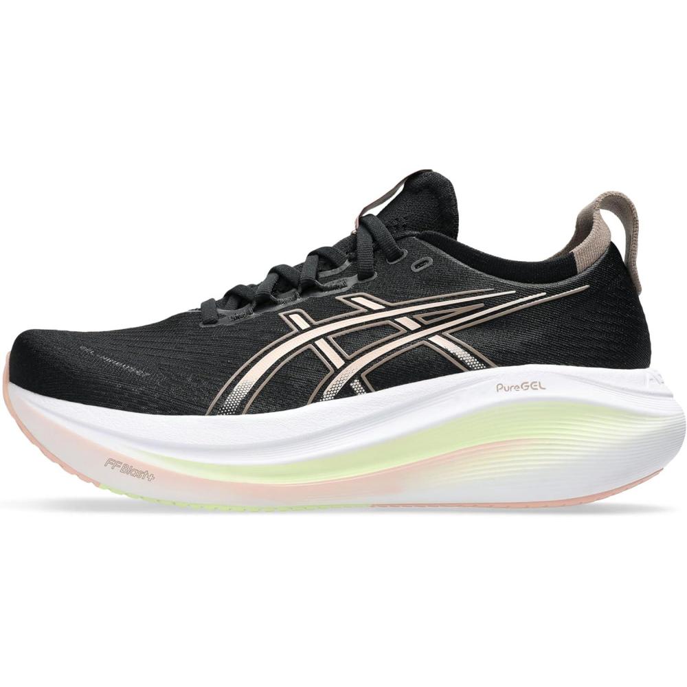 image:imageASICS Womens GelNimbus 27 Running ShoeBlackBreeze