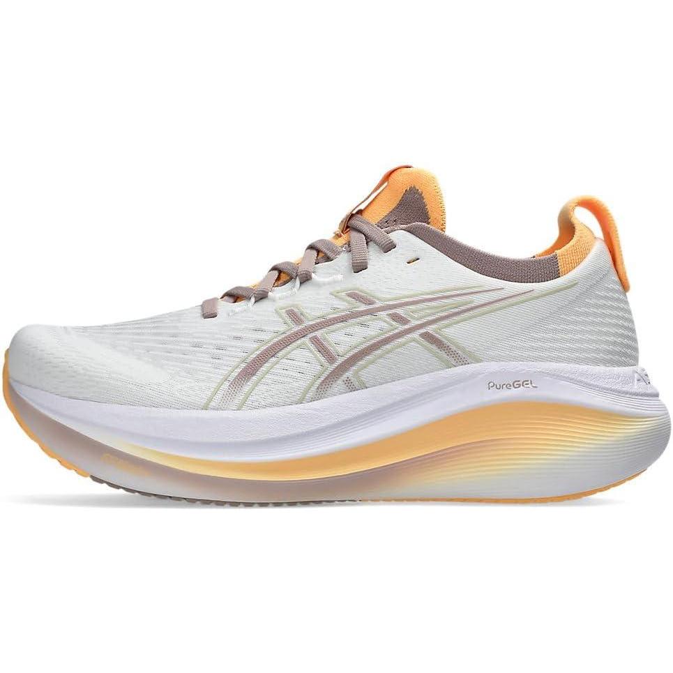 image:imageASICS Womens GelNimbus 27 Running ShoeWhite Fawn