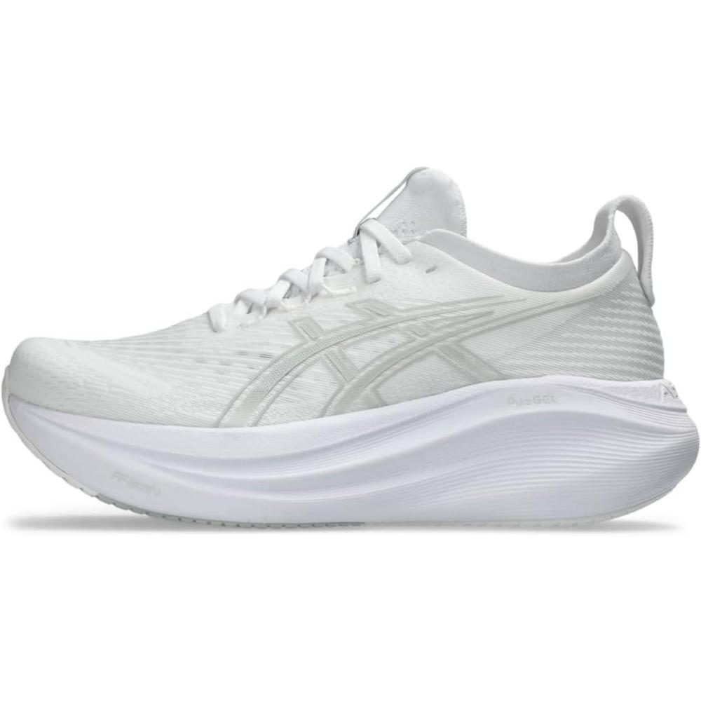 image:imageASICS Womens GelNimbus 27 Running ShoeWhiteGlacier Grey