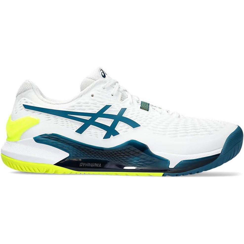 image:imageAsics Mens GelResolution 9 Tennis ShoesWhiteRestful Teal