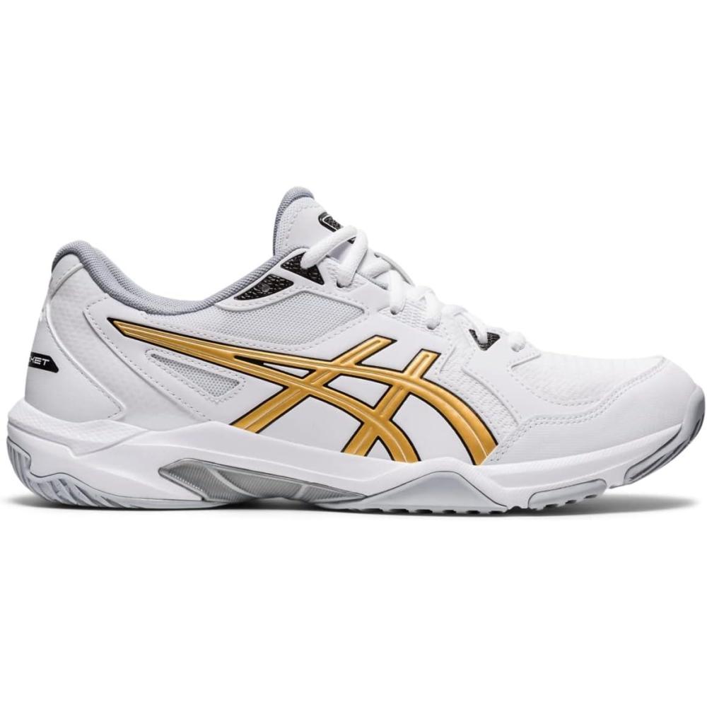 image:imageAsics Mens GelRocket 10 Indoor Court ShoesWhitePure Gold