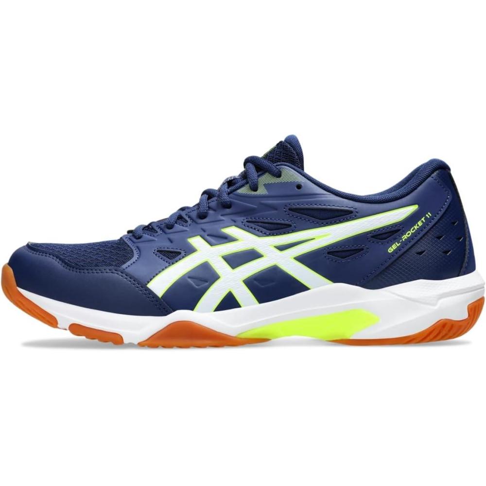 image:imageAsics Mens GelRocket 11 Volleyball ShoesBlue ExpanseSafety Yellow