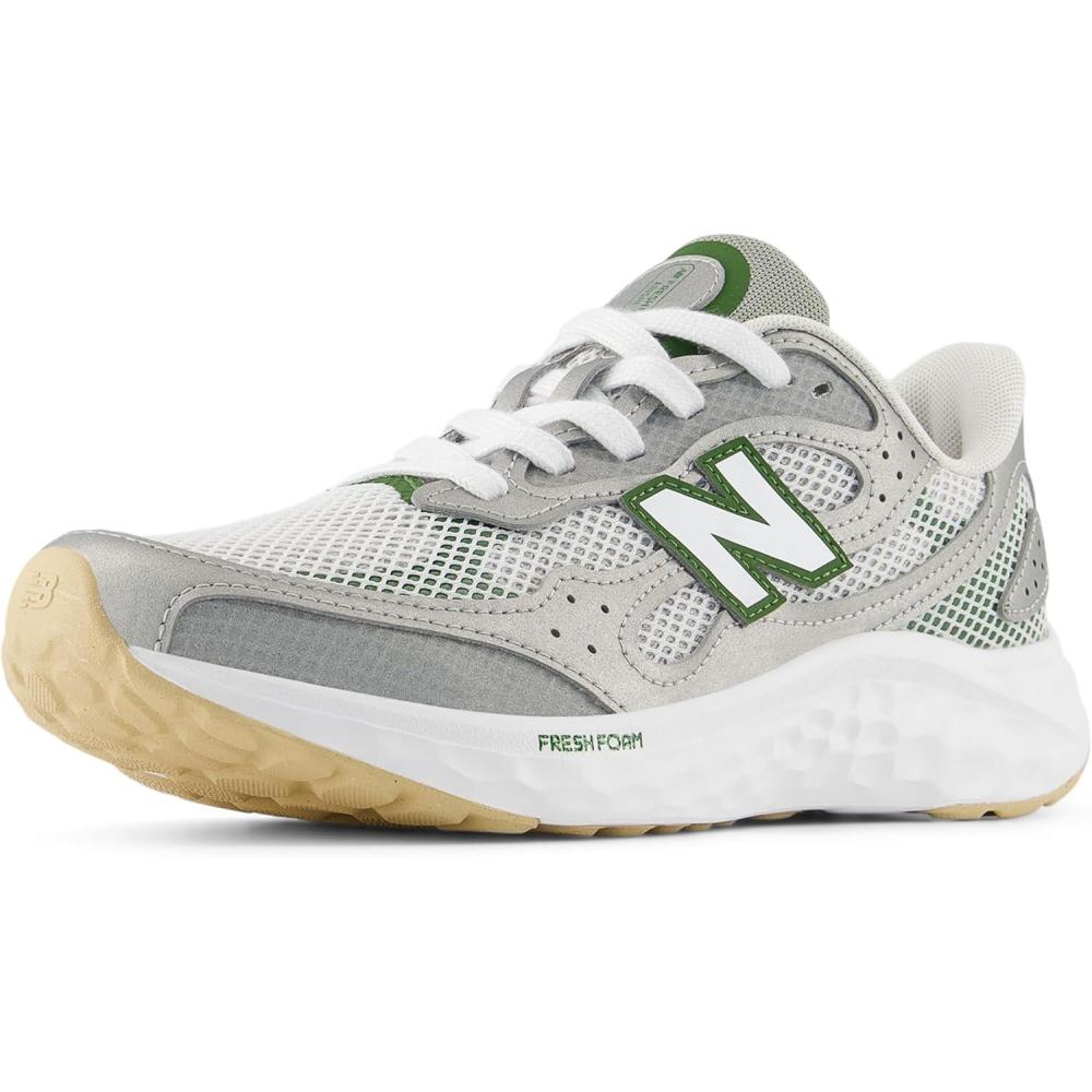 image:imageNew Balance Womens Fresh Foam Arishi V4 Running ShoeRaincloudSilver MetallicDark Alpine Green