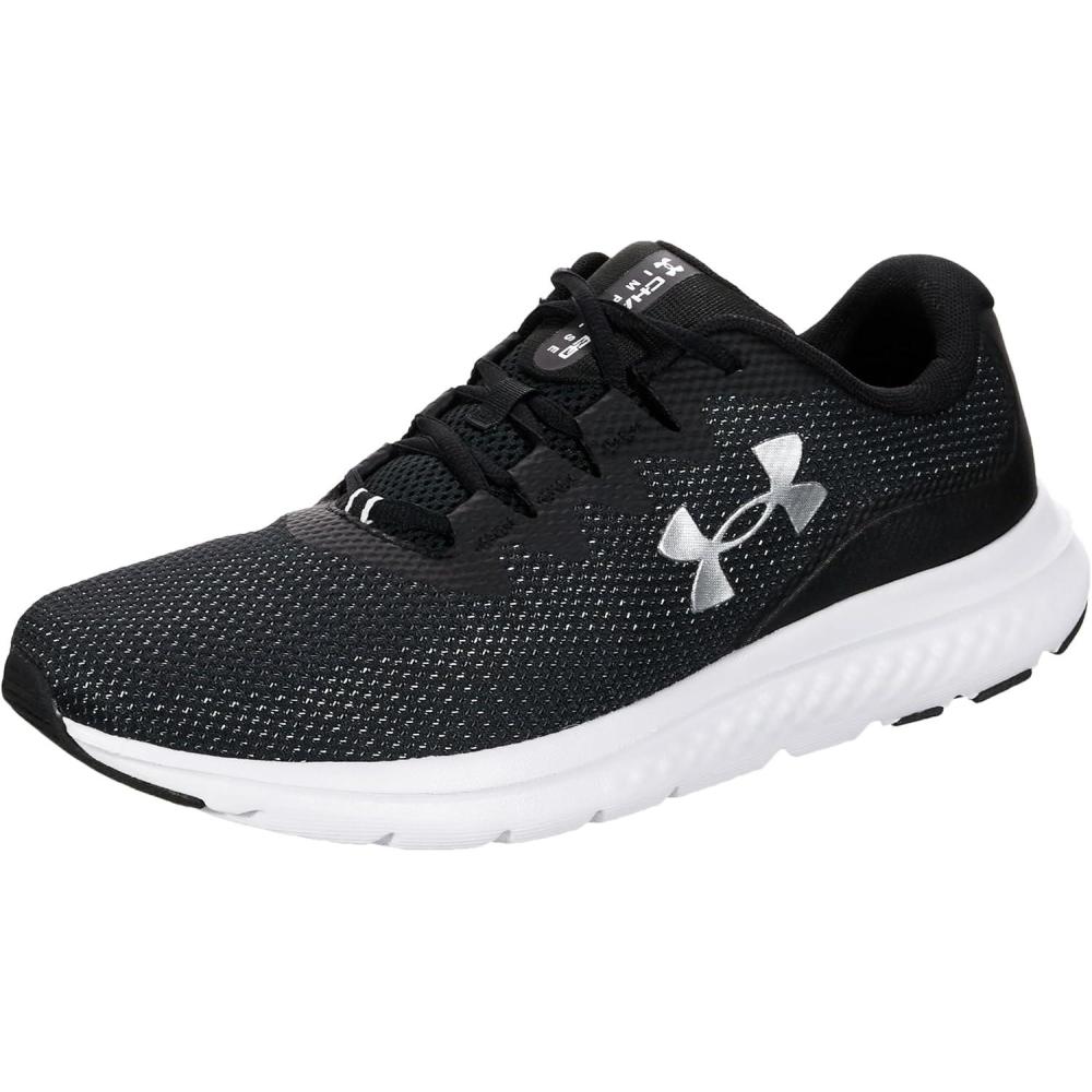 image:imageUnder Armour Mens Charged Impulse 3Running Shoe001 BlackBlackMetallic Silver