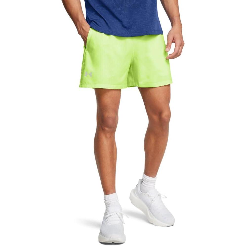 image:imageUnder Armour Mens Launch Run 5 Shorts304 Morph Green Morph Green Reflective