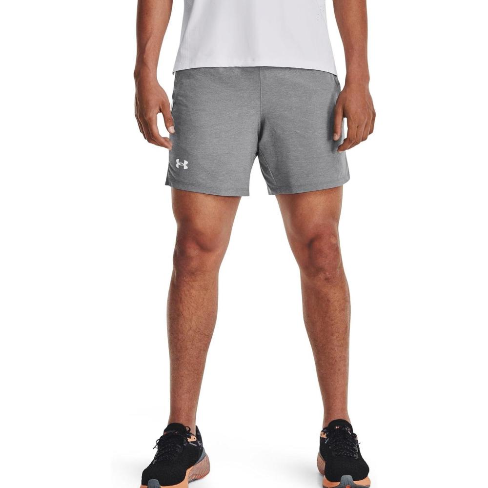 image:imageUnder Armour Mens Launch Stretch Woven 2in1 Shorts011 Mod Gray Mod Gray Reflective