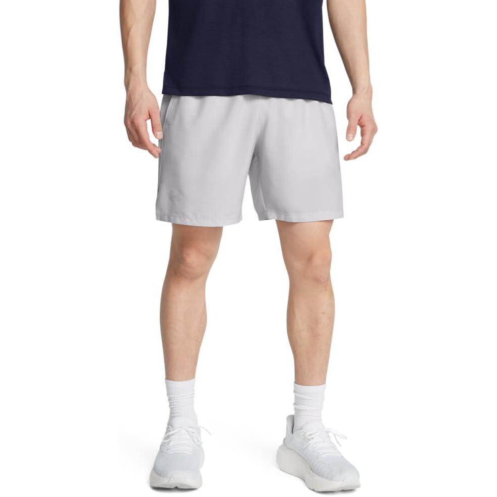 image:imageUnder Armour Mens Launch Stretch Woven 2in1 Shorts015 Halo Gray Halo Gray Reflective